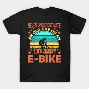 Never Underestimate A Old man With A Bicycle T-Shirt